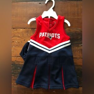 Patriots cheerleading dress and bloomers- size 18 months